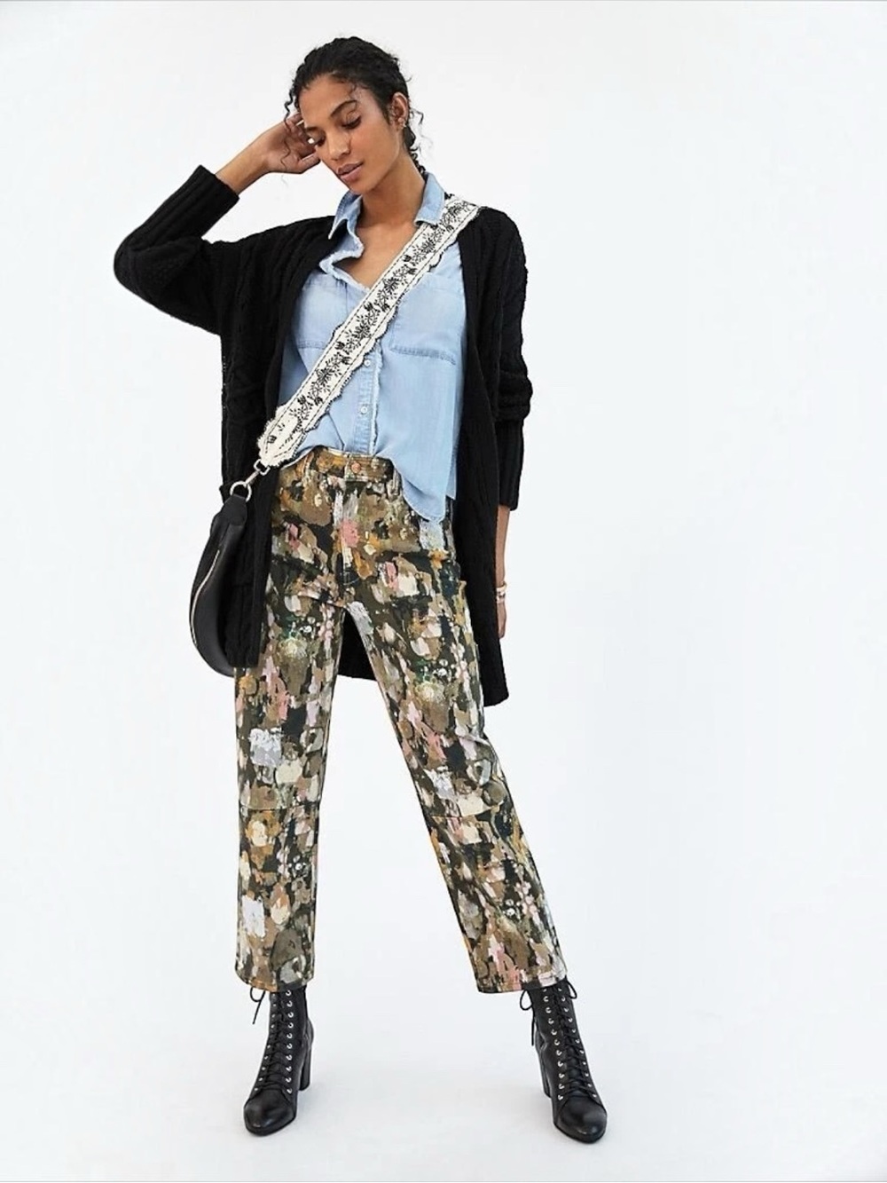Anthropologie Pilcro Ultra High-Rise Relaxed Carpenter Jeans Womens Size 29